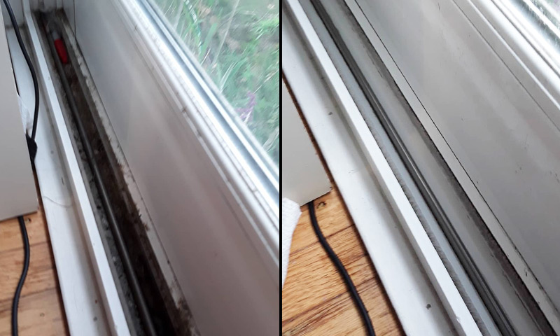 Window and door track cleaning